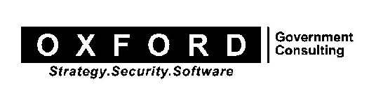 OXFORD GOVERNMENT CONSULTING STRATEGY.SECURITY.SOFTWARE