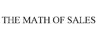 THE MATH OF SALES