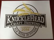 KNUCKLEHEAD CRAFT BREWING ALE WITH ATTITUDE ESTABLISHED 2014