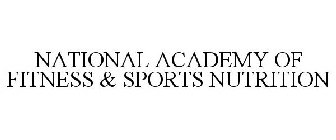 NATIONAL ACADEMY OF FITNESS & SPORTS NUTRITION