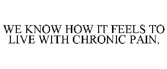WE KNOW HOW IT FEELS TO LIVE WITH CHRONIC PAIN.