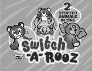 SWITCH-A-ROOZ WILD REPUBLIC 1. 2. 3. 2 STUFFED ANIMALS IN ONE