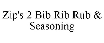 ZIP'S 2 BIB RIB RUB & SEASONING