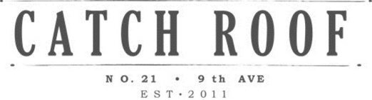 CATCH ROOF NO. 21 9TH AVE EST 2011