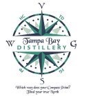 TAMPA BAY DISTILLERY WHICH WAY DOES YOUR COMPASS POINT? FIND YOUR TRUE NORTH V G S W TD FG PP HC