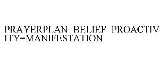 PRAYERPLAN+BELIEF+PROACTIVITY=MANIFESTATION