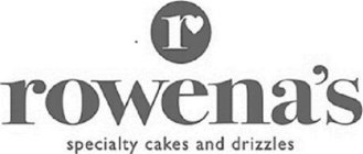 R ROWENA'S SPECIALTY CAKES AND DRIZZLES