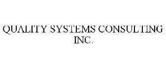 QUALITY SYSTEMS CONSULTING INC.