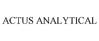ACTUS ANALYTICAL