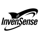 THE MARK CONSISTS OF THE WORDING "INVENSENSE" IN STYLIZED BLACK FONT WITH ALL LETTERS SLIGHTLY SLANTED FORWARD, AND WITH THE LETTERS "I" AND "S" CAPITALIZED. AN ORBITAL SHARK-LIKE DESIGN APPEARING IN 