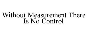 WITHOUT MEASUREMENT THERE IS NO CONTROL