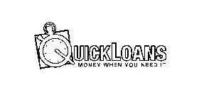 QUICK LOANS MONEY WHEN YOU NEED IT