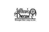 JILLIAN'S DREAM STRONGER THAN LUNG CANCER.