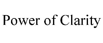 POWER OF CLARITY
