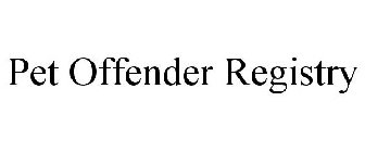 PET OFFENDER REGISTRY