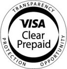 VISA CLEAR PREPAID TRANSPARENCY PROTECTION OPPORTUNITY