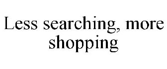 LESS SEARCHING, MORE SHOPPING