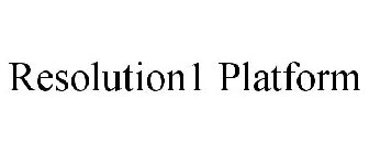 RESOLUTION1 PLATFORM