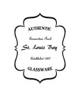 AUTHENTIC SUMMERTIME PUNCH ST. LOUIS BAY ESTABLISHED 1887 GLASSWARE