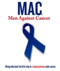 M.A.C. MEN AGAINST CANCER BEING INFORMED: THE FIRST STEP TO CONQUERING MALE CANCER