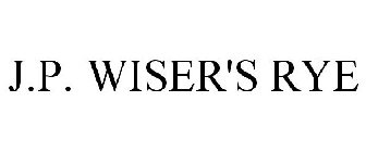 J.P. WISER'S RYE