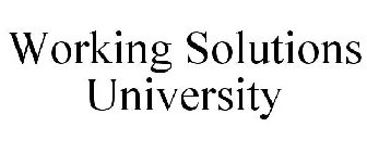 WORKING SOLUTIONS UNIVERSITY