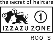 THE SECRET OF HAIRCARE 2 1 3 1 IZZAZU ZONE ROOTS