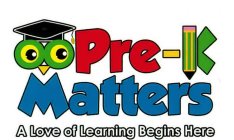 PRE-K MATTERS A LOVE OF LEARNING BEGINS HERE