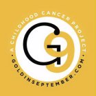 G9 · A CHILDHOOD CANCER PROJECT · GOLDINSEPTEMBER.COM