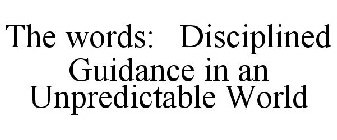 THE WORDS: DISCIPLINED GUIDANCE IN AN UNPREDICTABLE WORLD