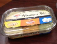 HANNAH HOMMUS TRIO FLAVORS THAT MAKE YOU SMILE ALL-AMERICAN CLASSIC ROASTED RED PEPPER ROASTED GARLIC