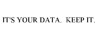 IT'S YOUR DATA. KEEP IT.