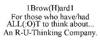 1BROW(H)ARD1 FOR THOSE WHO HAVE/HAD ALL(:O)T TO THINK ABOUT... AN R-U-THINKING COMPANY.