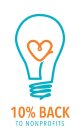 10% BACK TO NONPROFITS