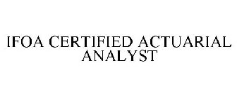 IFOA CERTIFIED ACTUARIAL ANALYST