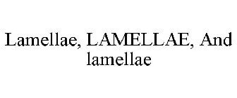 LAMELLAE, LAMELLAE, AND LAMELLAE