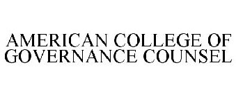 AMERICAN COLLEGE OF GOVERNANCE COUNSEL
