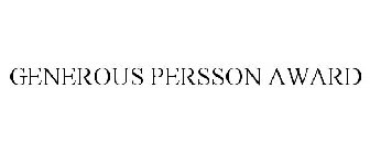 GENEROUS PERSSON AWARD