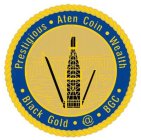 PRESTIGIOUS · ATEN COIN · WEALTH · BLACK GOLD · @ · BGC ·