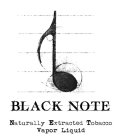 BLACK NOTE NATURALLY EXTRACTED TOBACCO VAPOR LIQUID