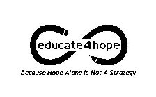 EDUCATE4HOPE BECAUSE HOPE ALONE IS NOT A STRATEGY