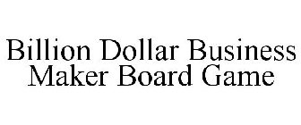 BILLION DOLLAR BUSINESS MAKER BOARD GAME