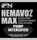 IFN IFORCE NUTRITION HEMAV02 MAX INTENSE PUMP INCREASED STRENGTH ZONED-IN FOCUS PUMP INTENSIFIER