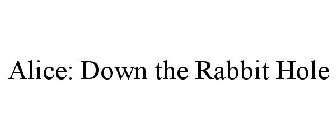 ALICE: DOWN THE RABBIT HOLE