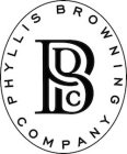 PBC PHILLIS BROWNING COMPANY