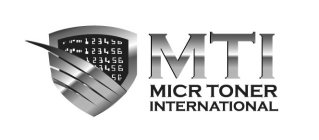 MTI MICR TONER INTERNATIONAL 123456