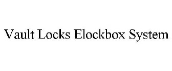 VAULT LOCKS ELOCKBOX SYSTEM