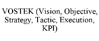 VOSTEK (VISION, OBJECTIVE, STRATEGY, TACTIC, EXECUTION, KPI)