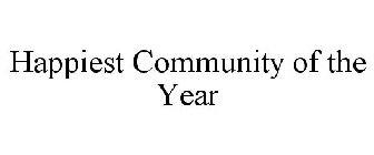 HAPPIEST COMMUNITY OF THE YEAR