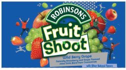 ROBINSONS FRUIT SHOOT WILD BERRY GRAPE NATURALLY STRAWBERRY AND GRAPE FLAVORED JUICE DRINK BLEND FROM CONCENTRATE WITH OTHER NATURAL FLAVORS
